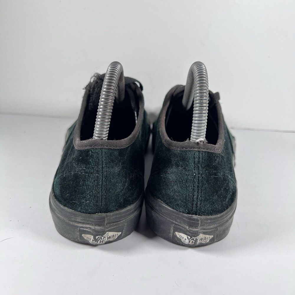 Vans Authentic Green Velvet/Velour Lace Up Skate Shoes Sneakers Women's Size 8 - Picture 4 of 8